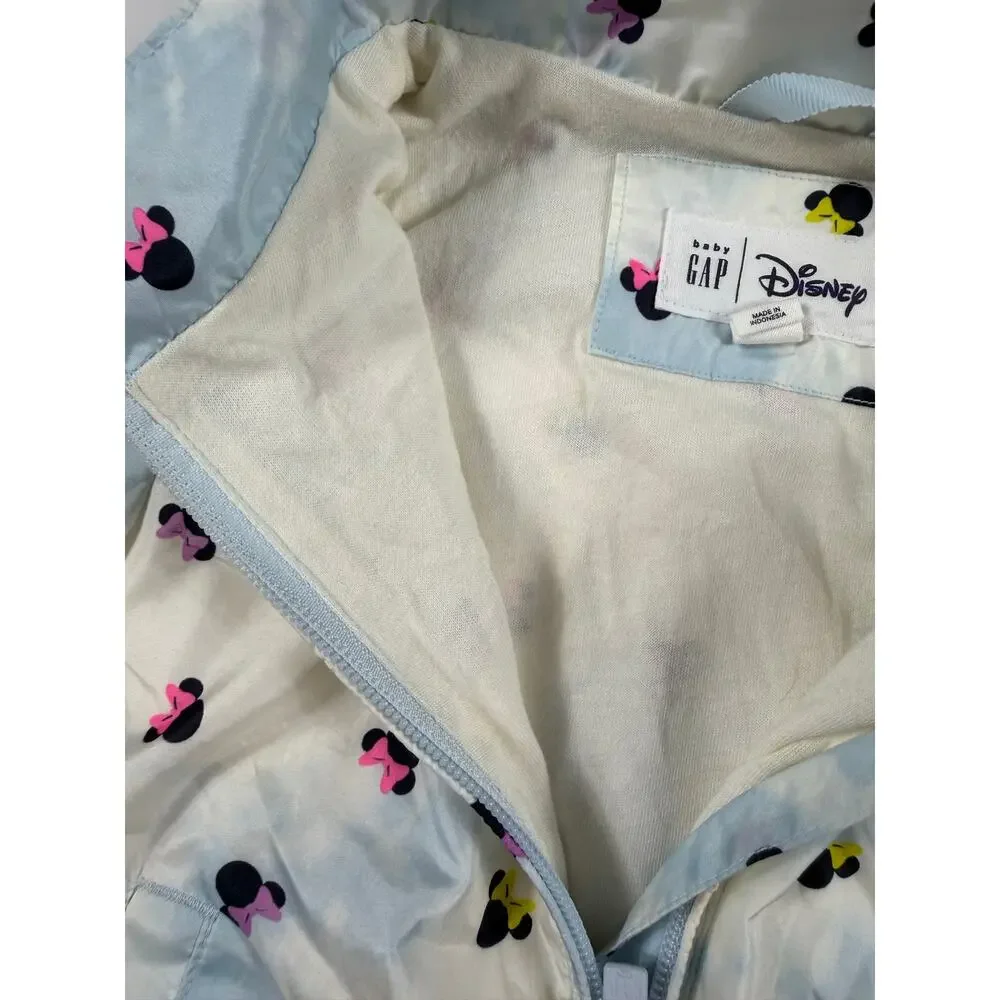 Gap Disney Minnie Mouse Packable Hooded Windbreaker Jacket Size 18–24 Months